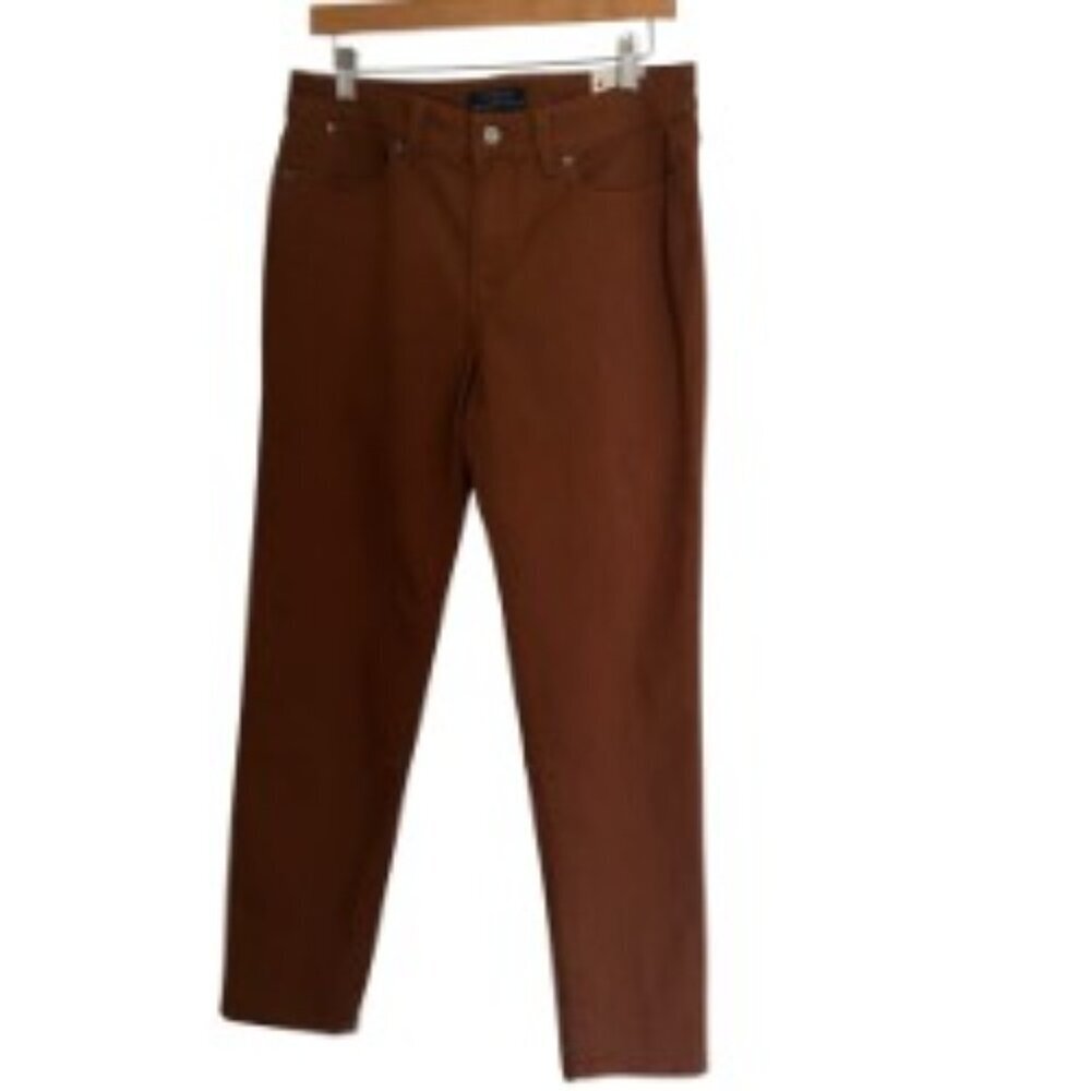 NWT Talbots Brown Simply Flattering Ankle Jeans 8